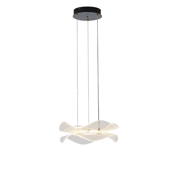 Φωτιστικό Κρεμαστό Ακρυλικό Στρογγυλό LED 24W 2160Lm 3000K Φ340x1250mm Μαύρο ARTE ILLUMINA Firenze