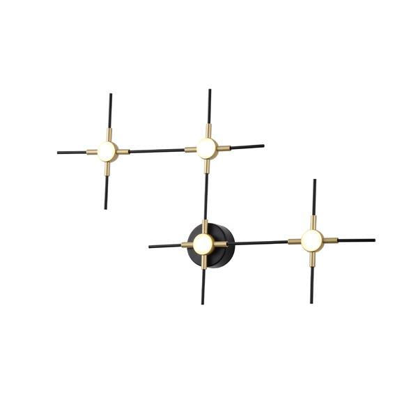 Πλαφονιέρα 14W 840Lm 3000K 39x60x5 Μαύρο - Χρυσό ARTE ILLUMINA Stela