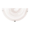 Απλίκα Τοίχου Γυαλί 1xE27 Max 15W Φ300x90mm Λευκό - Ασημί ARTE ILLUMINA Eris