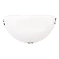 Απλίκα Τοίχου Γυαλί 1xE27 Max 15W Φ300x90mm Λευκό - Ασημί ARTE ILLUMINA Paros