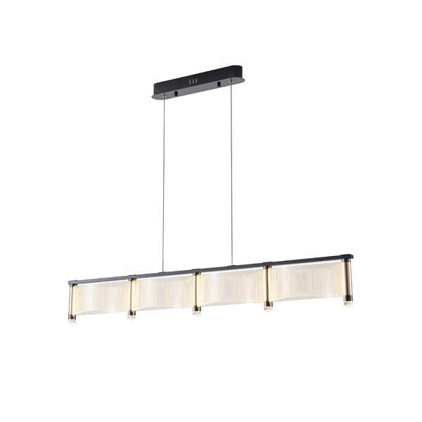 Φωτιστικό Κρεμαστό Ακρυλικό LED 60W 5400Lm 3000K 1200x270x175mm Γαλλικό Χρυσό ARTE ILLUMINA Ravena