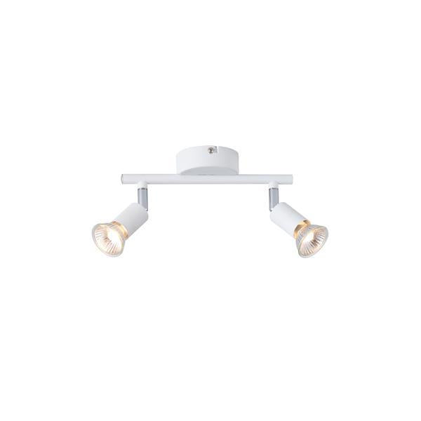 Σποτ Κινητό Μέταλλο 2φωτο 2xGU10 Max 7W 220x80x125mm Λευκό ARTE ILLUMINA Vorras