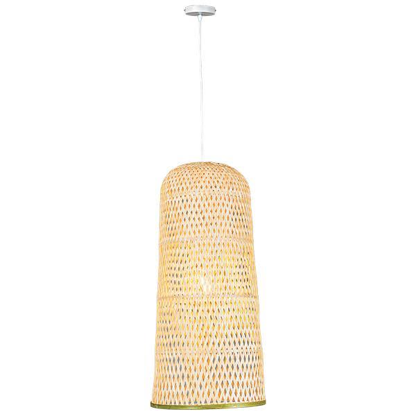 Φωτιστικό Κρεμαστό Μονόφωτο E27 Max 60W D300x600H Bamboo ARTE ILLUMINA Crossline