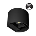 Απλίκα Τοίχου Αλουμινίου Μαύρη 10W 3CCT 135x115x100mm Me Glass Difuser ARTE ILLUMINA
