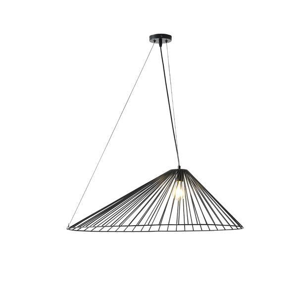 Φωτιστικό Κρεμαστό Μέταλλο Μονόφωτο 1xE27 Max 15W Φ800x1360mm Μαύρο ARTE ILLUMINA Ray