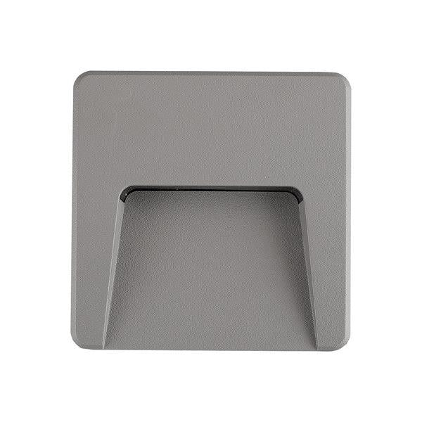 Φωτιστικό Τοίχου Slim LED 3W IP65 230V 3CCT 120x120mm Pro Γκρι ARTE ILLUMINA