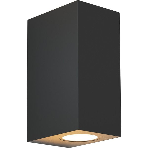 Απλίκα Τοίχου Updown Τετράγωνη 2xGU10 Max5W 147x70x90mm IP65 Μαύρη ARTE ILLUMINA