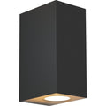 Απλίκα Τοίχου Updown Τετράγωνη 2xGU10 Max5W 147x70x90mm IP65 Μαύρη ARTE ILLUMINA