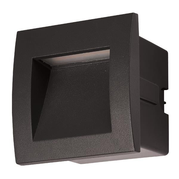 Φωτιστικό Χωνευτό LED 3W 3000K IP54 90x90x70mm Pro Μαύρο ARTE ILLUMINA