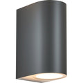 Απλίκα Τοίχου Up - Down Οβάλ 2xGU10 Max5W 90x70x147mm IP54 Γραφίτης ARTE ILLUMINA