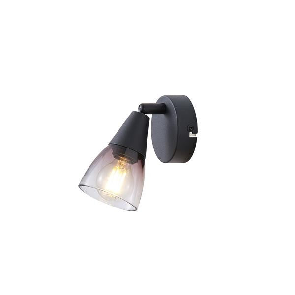 Σποτ Μέταλλο Γυαλί 1xE14 Max 8W 80x165mm Φιμέ ARTE ILLUMINA CLASSY