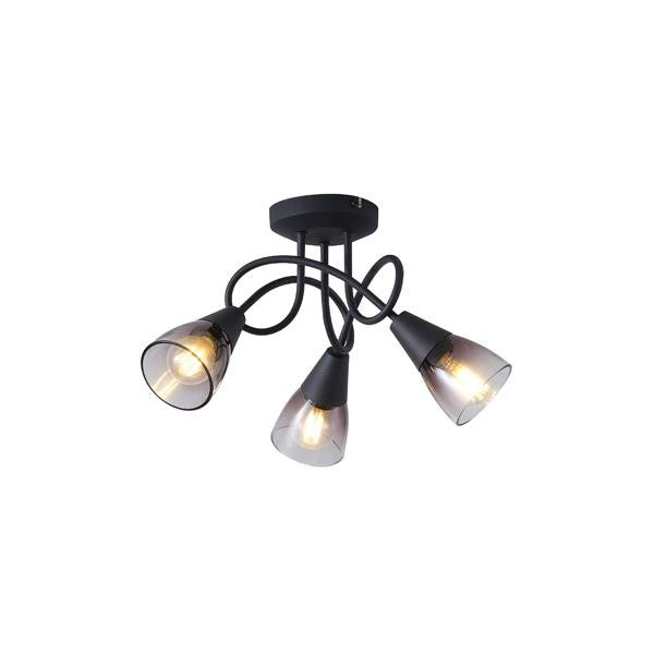 Σποτ Μέταλλο Γυαλί 3φωτο 3xE14 Max 8W 380x185mm Φιμέ ARTE ILLUMINA CLASSY