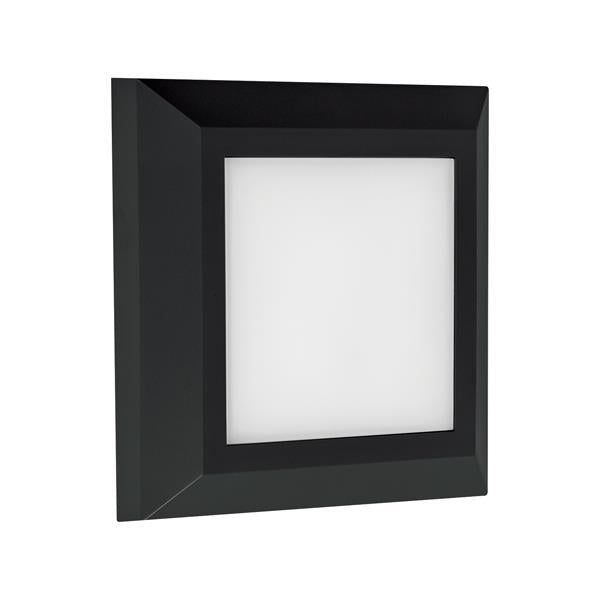 Φωτιστικό Τοίχου Slim LED 3W IP65 230V 3CCT 125x125mm Pro Μαύρο ARTE ILLUMINA