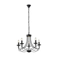 Φωτιστικό Κρεμαστό Μέταλλο 5φωτο 5xE14 Max 8W 600x940mm Μαύρο ARTE ILLUMINA Vault