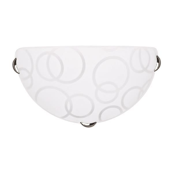 Απλίκα Τοίχου Γυαλί 1xE27 Max 15W 300x160x90mm Λευκό - Ασημί ARTE ILLUMINA Leia