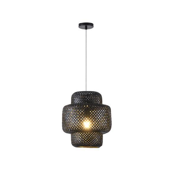 Φωτιστικό Κρεμαστό Bamboo 1xE27 Max15w 310x310x1480mm Μαύρο ARTE ILLUMINA Avra