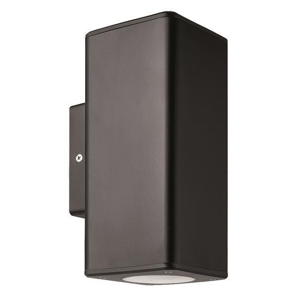 Απλίκα Τοίχου Τετράγωνη Up - Down Πλαστική 1xGU10 Max 7W Μαύρη ARTE ILLUMINA