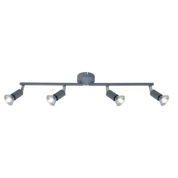 Σποτ Κινητό Μέταλλο 4φωτο 4xGU10 Max 7W 600x80x125mm Γκρι ARTE ILLUMINA Vorras