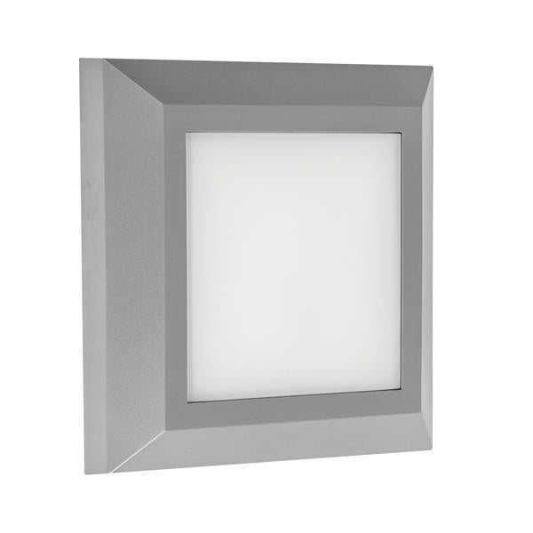 Φωτιστικό Τοίχου Slim LED 3W IP65 230V 3CCT 125x125mm Pro Γκρι ARTE ILLUMINA