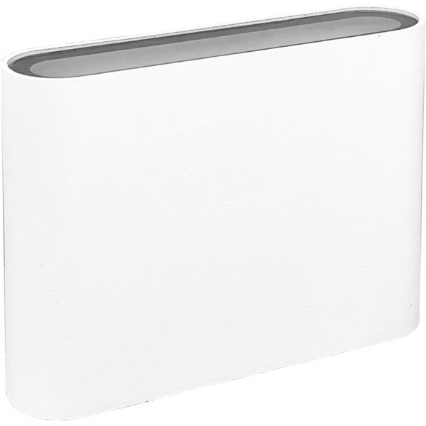 Απλίκα Τοίχου Αλουμινίου Up -DOWN 6W 280Lm 3CCT (3000-4000-6500K) 115x90x35mm IP54 Λευκή ARTE ILLUMINA