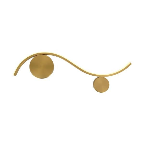 Απλίκα Τοίχου Αλουμίνιο - Σιλικόνη LED 9W 1170Lm 3000K 595x30x235mm Μαύρο - Μπρονζέ ARTE ILLUMINA Welle