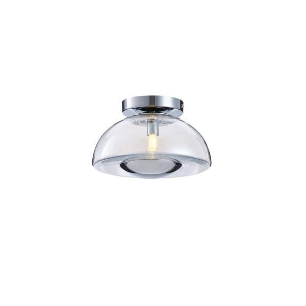 Πλαφονιέρα Γυάλινη G9 Max 7W 230x230x150mm Ασημί ARTE ILLUMINA Clear