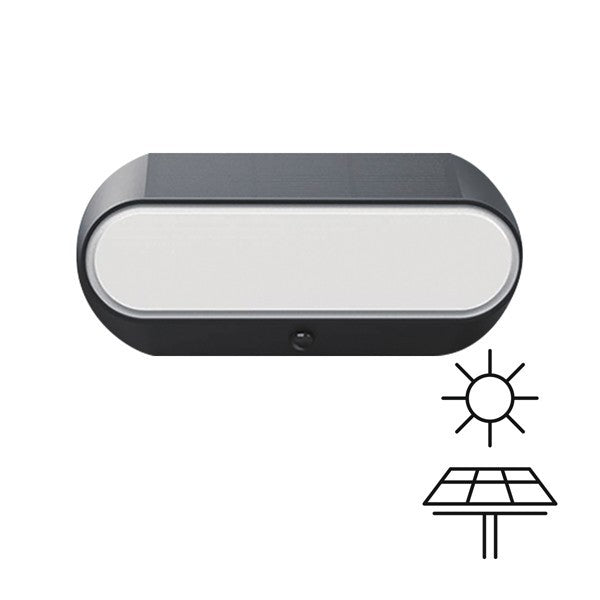 Απλίκα Οβάλ με Ηλιακό Panel 5W 500Lm 4000κ IP54 ARTE ILLUMINA